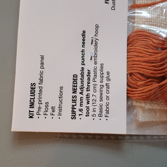 Set of 4 Pumpkin Coasters Punch Needle Kit NEW - Picture 5 of 6